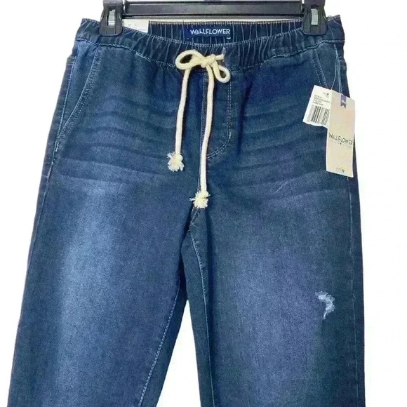 WallFlower Tomboy Jogger Denim,Mid-Rise Insta-Stretch,Juniors Jeans size 3 - Picture 2 of 7